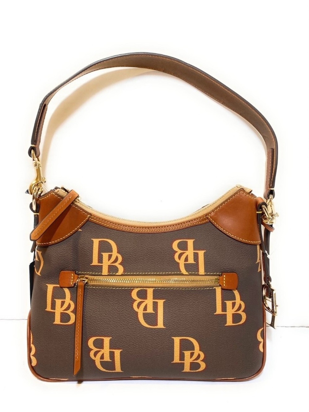 Dooney & Bourke Brown and Tan Monogram Shoulder Bag